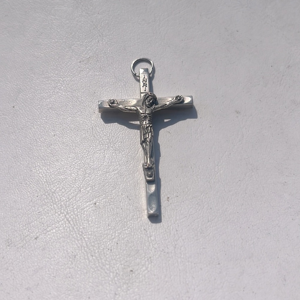 Vintage Silver Crucifix From Italy